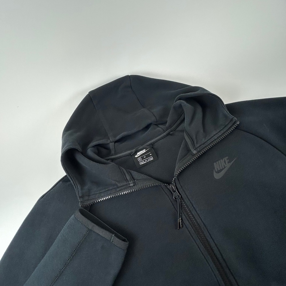 Nike Mens M Sportswear Tech Fleece Full Zip Jacket Athletic Hoodie Black